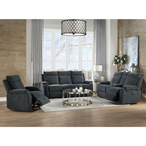 ACME Elijah Slate Blue Chenille Elijah Sofa Model 55110