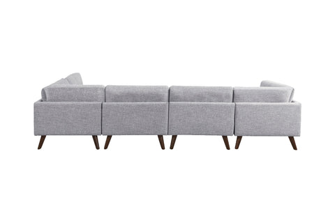 Coaster Churchill Button Tufted Corner Sofa Grey Model 551301