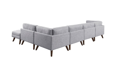 Coaster Churchill Button Tufted Corner Sofa Grey Model 551301