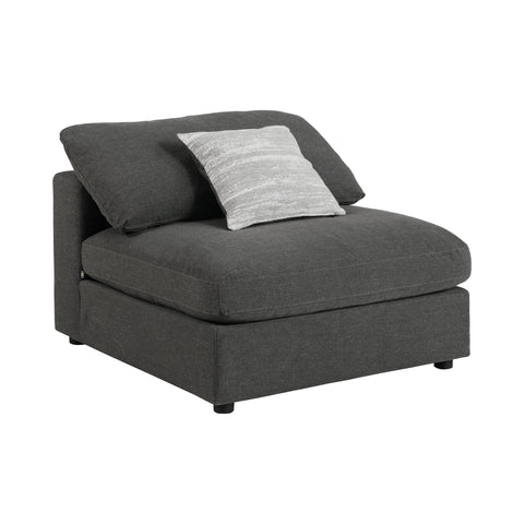 Coaster Serene Upholstered Armless Chair Charcoal Model 551324