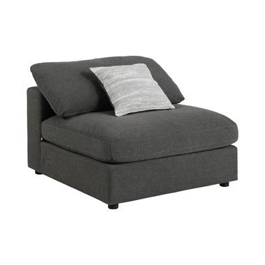 Coaster Serene Upholstered Armless Chair Charcoal Model 551324