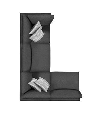 Coaster Serene 4-piece Upholstered Modular Sectional Charcoal Model 551324-SETA