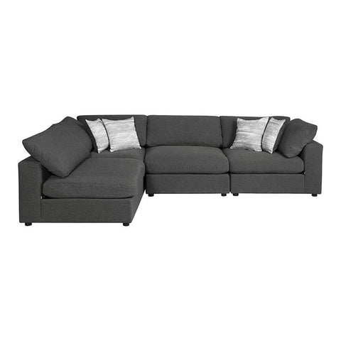 Coaster Serene 4-piece Upholstered Modular Sectional Charcoal Model 551324-SETA