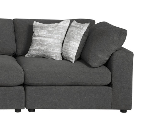 Coaster Serene 4-piece Upholstered Modular Sectional Charcoal Model 551324-SETB