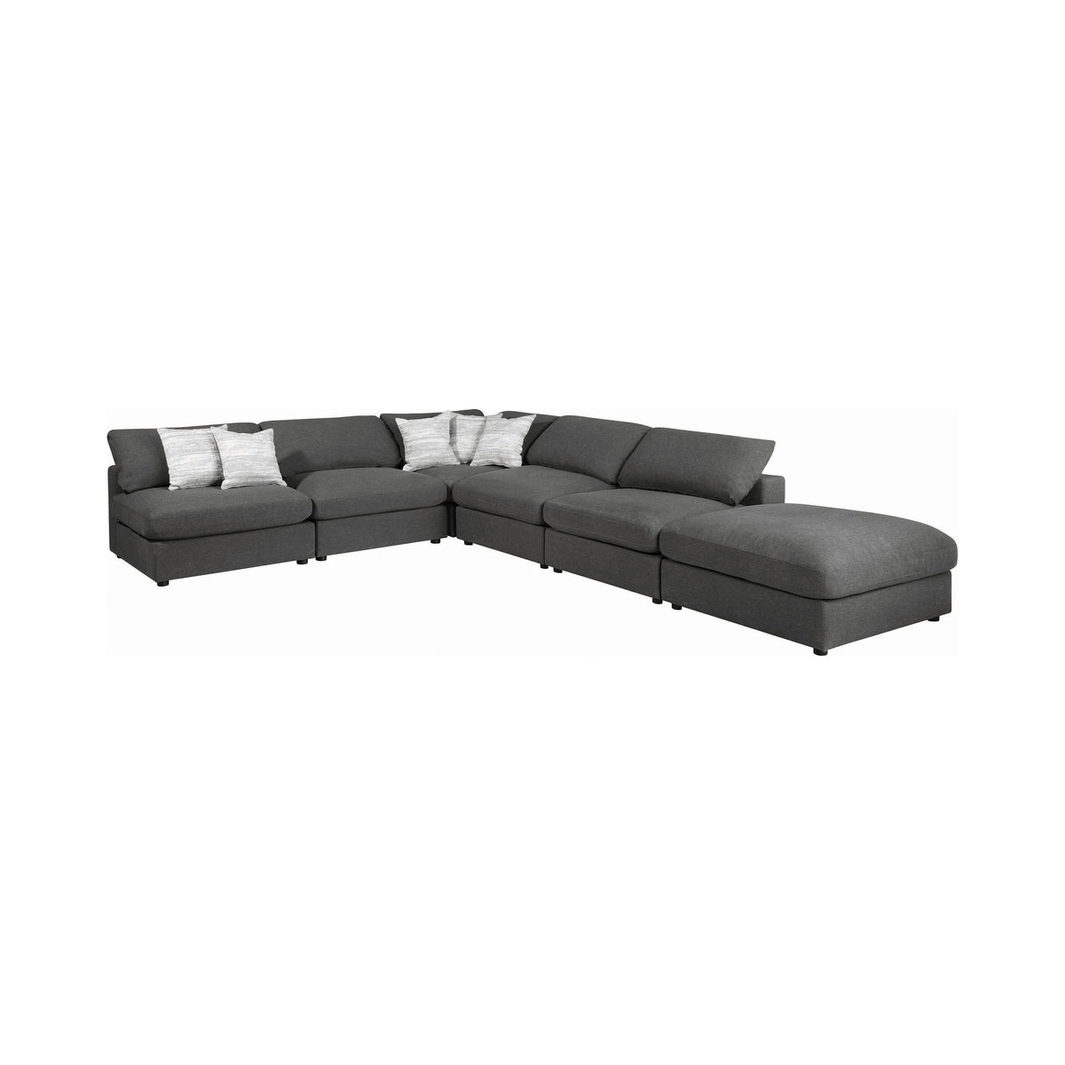 Coaster Serene Upholstered Rectangular Ottoman Charcoal Model 551326