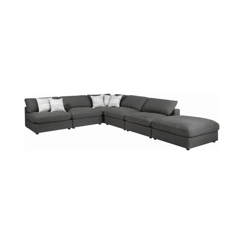 Coaster Serene Upholstered Rectangular Ottoman Charcoal Model 551326
