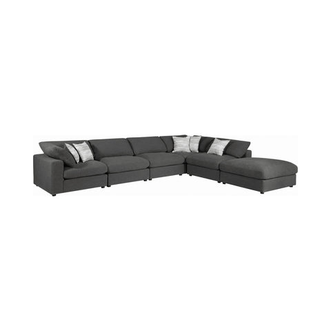 Coaster Serene Upholstered Rectangular Ottoman Charcoal Model 551326