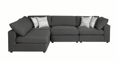 Coaster Serene Upholstered Rectangular Ottoman Charcoal Model 551326