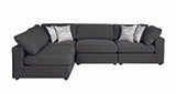 Coaster Serene Upholstered Rectangular Ottoman Charcoal Model 551326