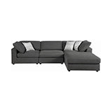 Coaster Serene Upholstered Rectangular Ottoman Charcoal Model 551326