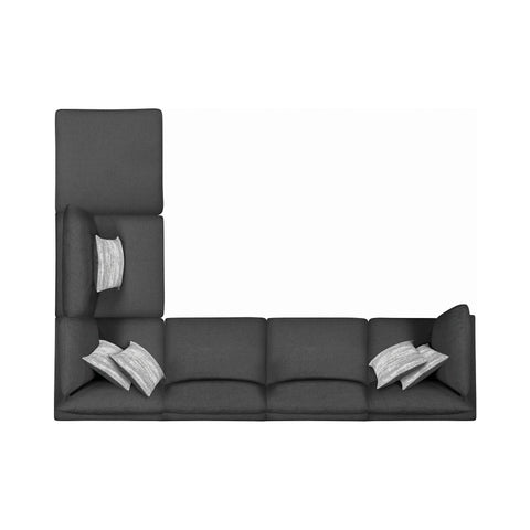Coaster Serene Upholstered Rectangular Ottoman Charcoal Model 551326
