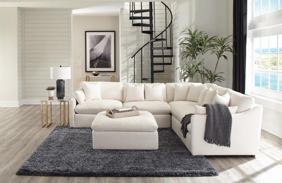 Coaster Hobson 6-piece Reversible Cushion Modular Sectional Off-White Model 551451-SET