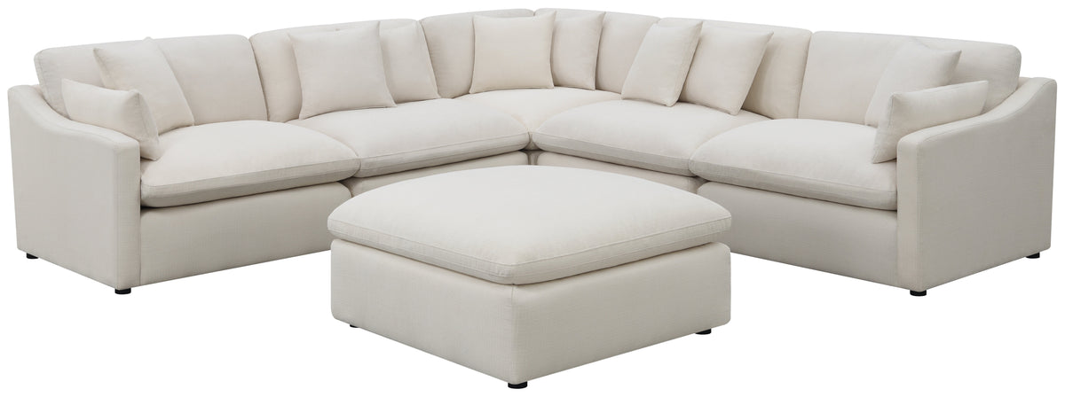 Coaster Hobson Cushion Back Armless Chair Off-White Model 551451