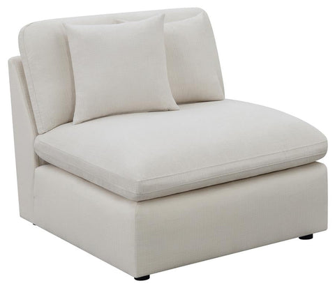 Coaster Hobson Cushion Back Armless Chair Off-White Model 551451