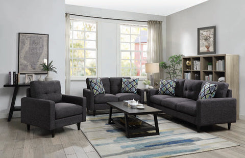 Coaster Watsonville Tufted Back Sofa Grey Model 552001