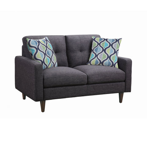 Coaster Watsonville Tufted Back Loveseat Grey Model 552002