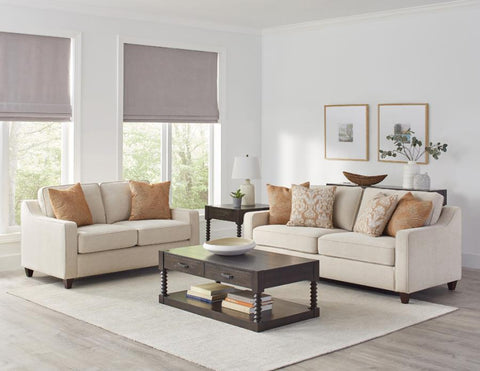 Coaster Christine Cushion Back Living Room Set Beige Model 552061-S2
