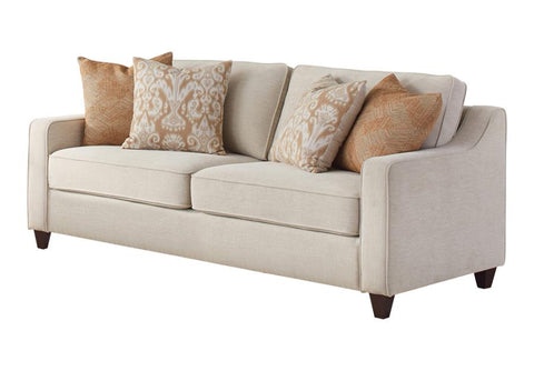 Coaster Christine Upholstered Cushion Back Sofa Beige Model 552061