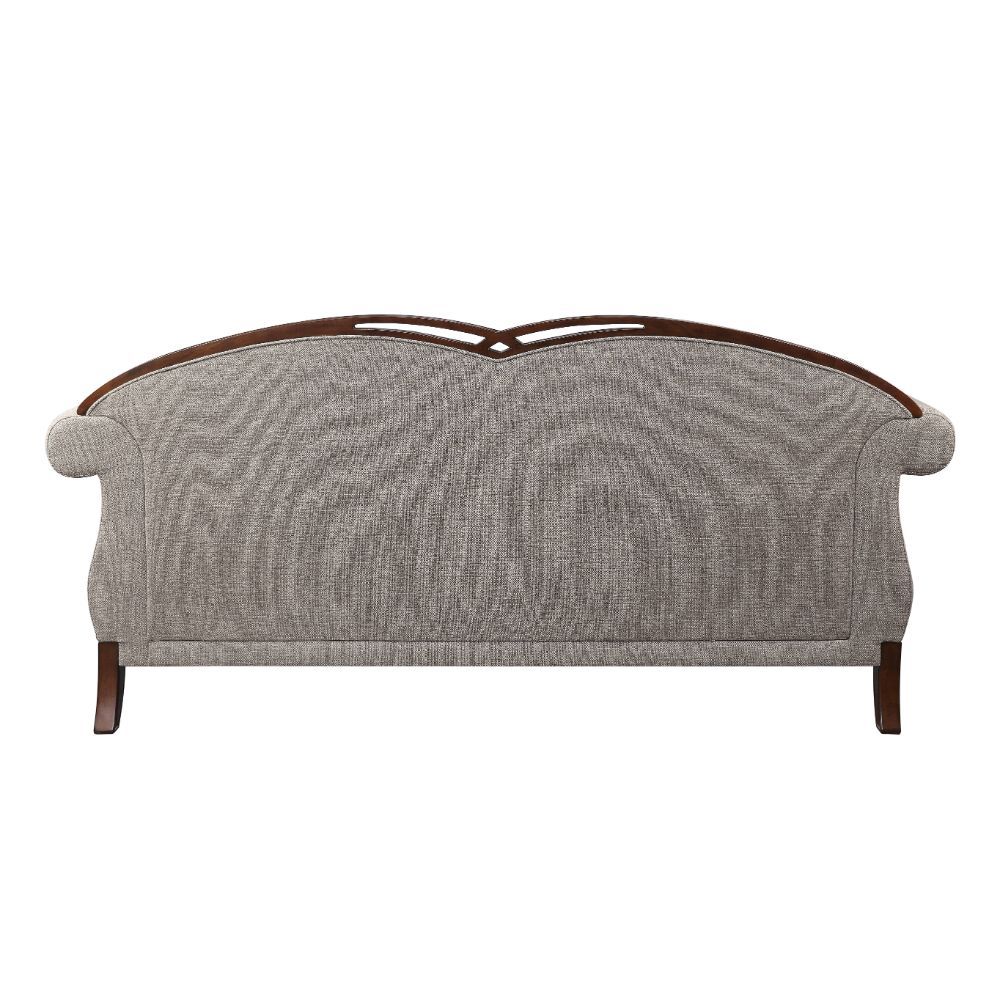 Miyeon Fabric & Cherry Sofa Model 55365 By ACME Furniture