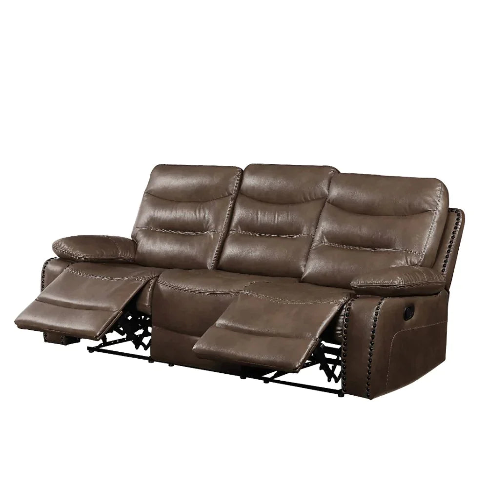 Aashi Brown Leather-Gel Match Sofa Model 55420 By ACME Furniture