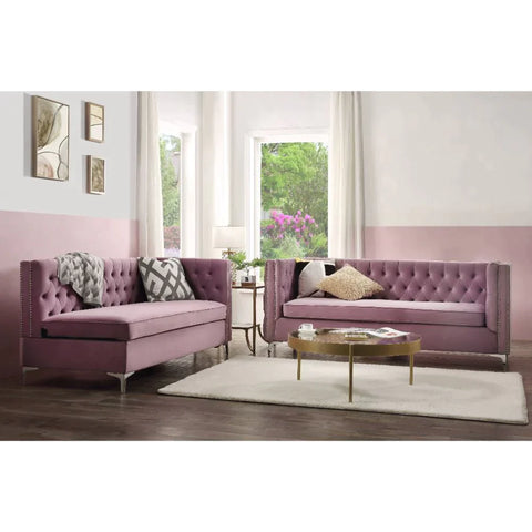 Rhett Lavender Velvet Sectional Sofa Model 55500 By ACME Furniture