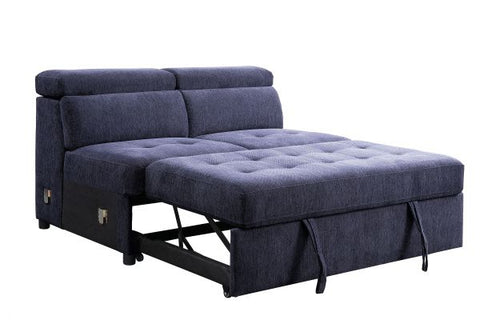 Nekoda Navy Blue Fabric Sectional Sofa Model 55520 By ACME Furniture