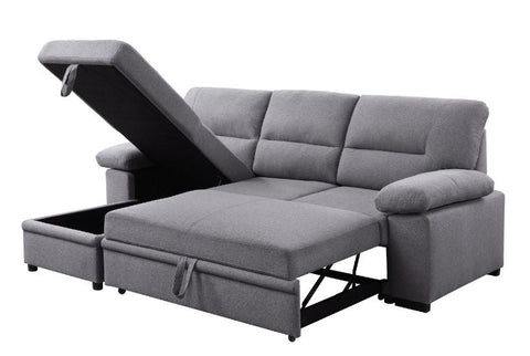 ACME Nazli Gray Fabric Nazli Sectional Sofa Model 55525