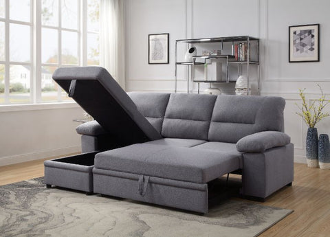 ACME Nazli Gray Fabric Nazli Sectional Sofa Model 55525