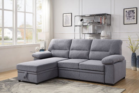 ACME Nazli Gray Fabric Nazli Sectional Sofa Model 55525