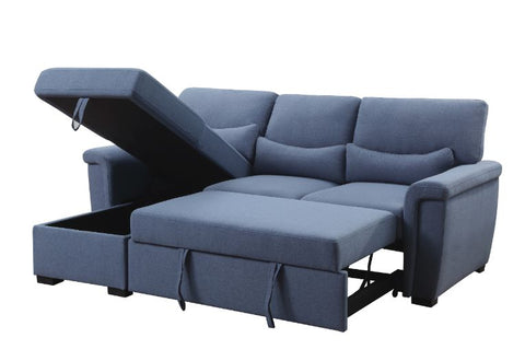 ACME Haruko Blue Fabric Haruko Sectional Sofa Model 55540