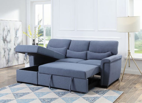 ACME Haruko Blue Fabric Haruko Sectional Sofa Model 55540