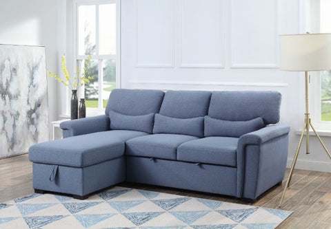 ACME Haruko Blue Fabric Haruko Sectional Sofa Model 55540