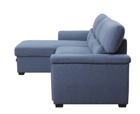 ACME Haruko Blue Fabric Haruko Sectional Sofa Model 55540