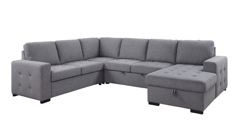 ACME Nardo Gray Fabric Nardo Sectional Sofa Model 55545