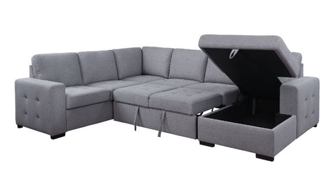 ACME Nardo Gray Fabric Nardo Sectional Sofa Model 55545