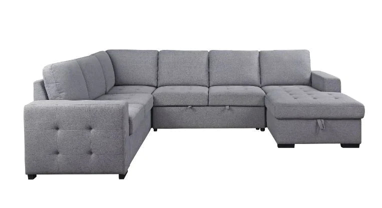 Nardo Gray Fabric Sectional Sofa Model 55545 By ACME Furniture