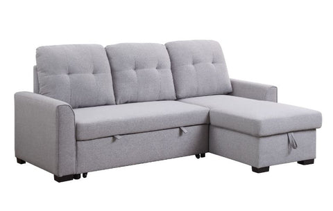 ACME Amboise Light Gray Fabric Amboise Sectional Sofa Model 55550