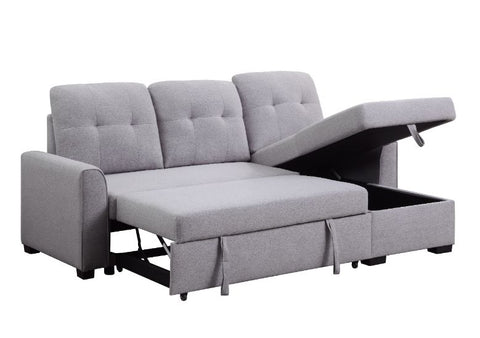 ACME Amboise Light Gray Fabric Amboise Sectional Sofa Model 55550