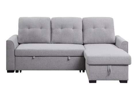 ACME Amboise Light Gray Fabric Amboise Sectional Sofa Model 55550