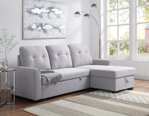 ACME Amboise Light Gray Fabric Amboise Sectional Sofa Model 55550