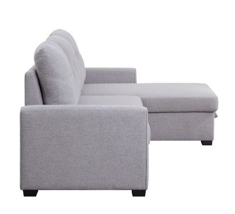 ACME Amboise Light Gray Fabric Amboise Sectional Sofa Model 55550