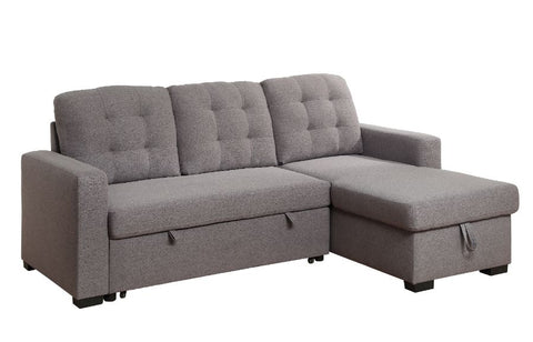 Chambord Gray Fabric Sectional Sofa Model 55555 By ACME Furniture