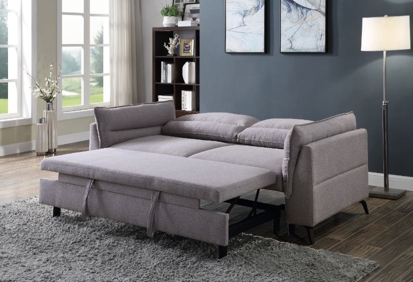 Helaine Gray Fabric Futon Model 55560 By ACME Furniture