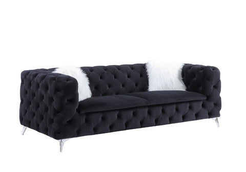 ACME Phifina Black Velvet Phifina Sofa Model 55920