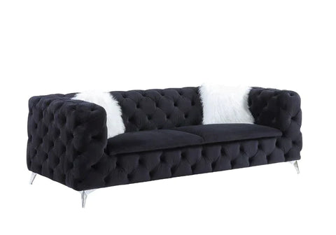Phifina Black Velvet Sofa Model 55920 By ACME Furniture