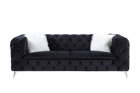 ACME Phifina Black Velvet Phifina Sofa Model 55920