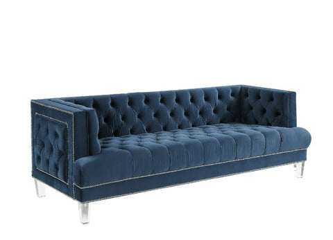 ACME Ansario Blue Velvet Ansario Sofa Model 56455