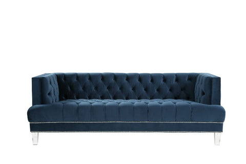 ACME Ansario Blue Velvet Ansario Sofa Model 56455