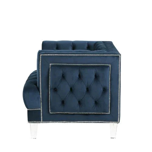 Ansario Blue Velvet Chair Model 56457 By ACME Furniture