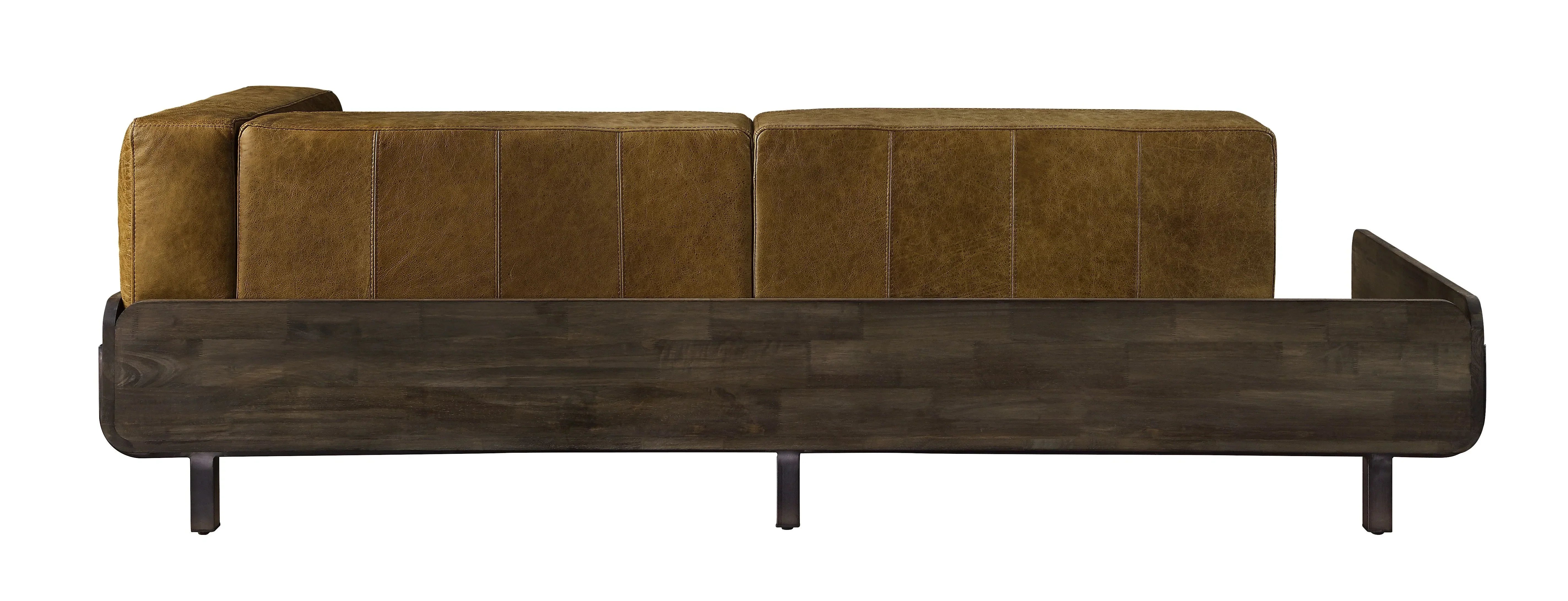 Blanca Chestnut Top Grain Leather & Rustic Oak Sofa Model 56500 By ACME Furniture